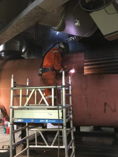 Plasma Cutting in action